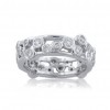 1.00 Ct Round Cut Diamonds Eternity Wedding Bands Rings