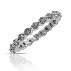 1.40ct Round Cut Diamonds Eternity Wedding Bands Rings