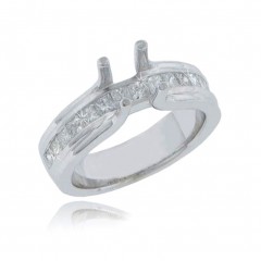 1.50ct Princess Cut Diamonds Engagement Rings Bands 14k