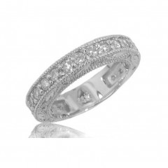 1.50ct Round Cut Diamonds Eternity Wedding Bands Rings