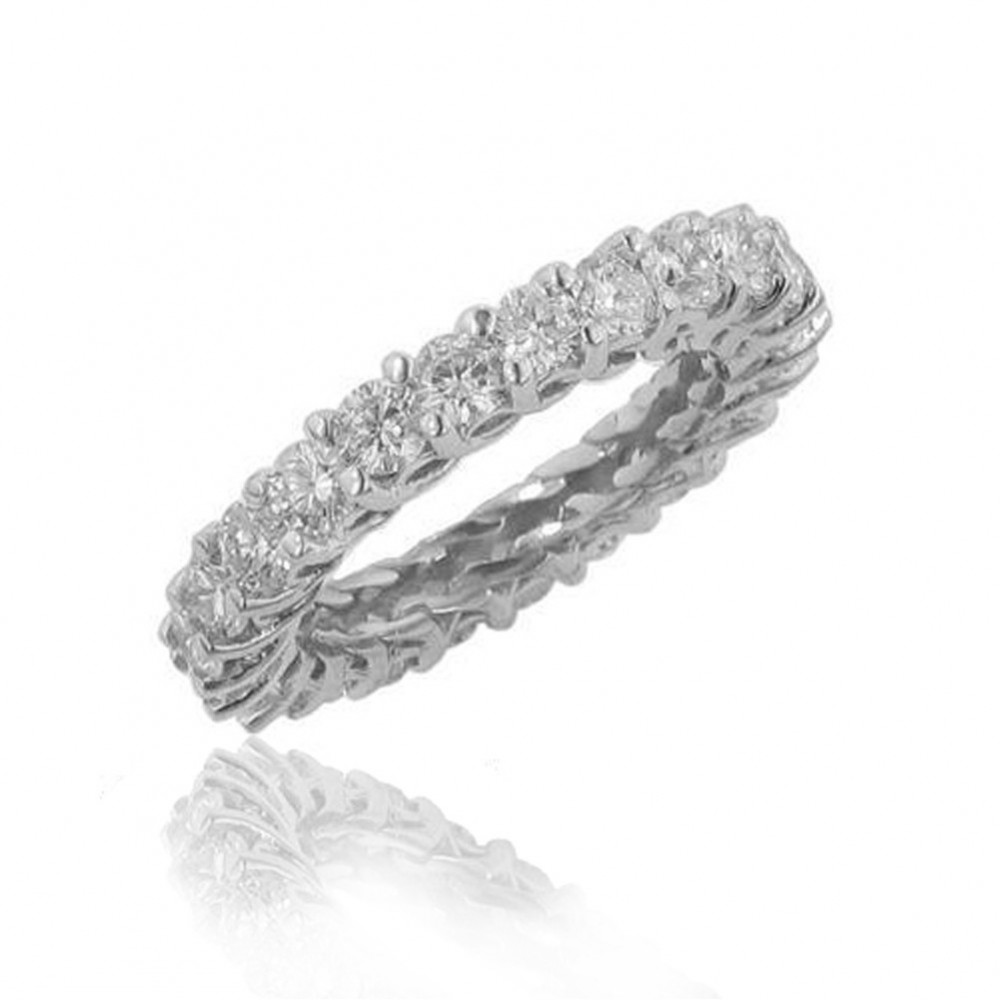 3.50ct Round Cut Diamonds Eternity Wedding Bands Rings