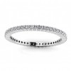 1.00 ct Ladies Round Cut Diamond Eternity Wedding Band Ring (Color G Clarity SI-1) in 14 Kt White Gold