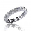 4.15 ct Ladies Round Cut Diamond Eternity Wedding Band Ring (Color G Clarity SI-1) in 14 Kt White Gold