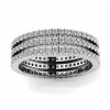 3.00 ct Ladies Round Cut Diamond Eternity Wedding Band Ring (Color G Clarity SI-1) in 14 Kt White Gold
