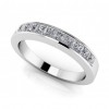 0.81 ct Ladies Princess Cut Diamond Eternity Wedding Band Ring (Color G Clarity SI-1) in 14 Kt White Gold
