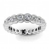 3.25 ct Ladies Round Cut Diamond Eternity Wedding Band Ring (Color G Clarity SI-1) in 14 Kt White Gold