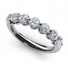 0.80 ct Ladies Round Cut Diamond Eternity Wedding Band Ring (Color G Clarity SI-1) in 14 Kt White Gold