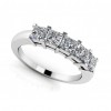 1.25 ct Ladies Princess Cut Diamond Eternity Wedding Band Ring (Color G Clarity SI-1) in 14 Kt White Gold