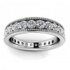 1.14 ct Ladies Round Cut Diamond Eternity Wedding Band Ring (Color G Clarity SI-1) in 14 Kt White Gold