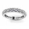2.15 ct Ladies Round Cut Diamond Eternity Wedding Band Ring (Color G Clarity SI-1) in 14 Kt White Gold