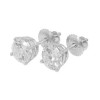 2.44 Ct Round Cut Diamonds Studs Earrings Platinum Gal