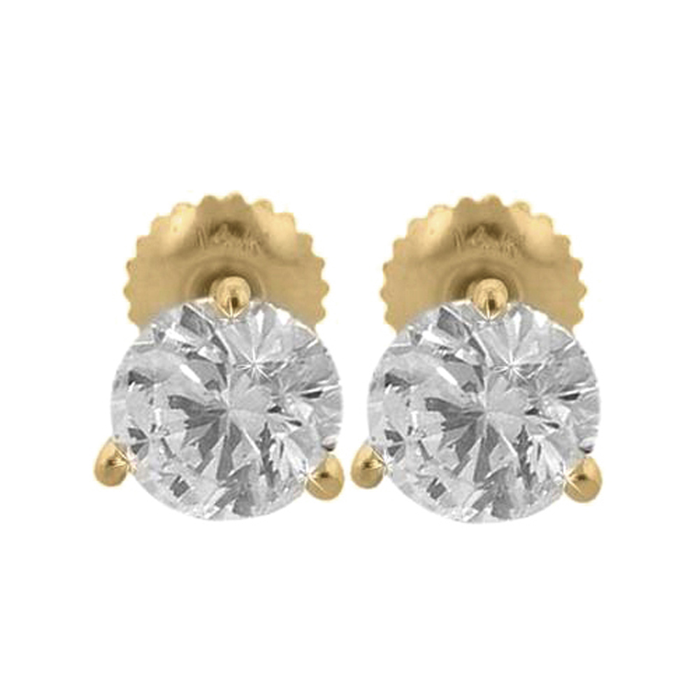 2.18CT Round Diamonds Studs Earrings Martini Sets F/SI1