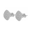 2.00ct Round Cut Micro Pave Set Diamonds Studs Earrings