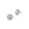 Brand New 1.50 Ct Lady's Round Cut Diamond Stud Earrings 14 Kt White Gold G/Si1