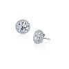 Brand New 1.50 Ct Lady's Round Cut Diamond Stud Earrings 14 Kt White Gold G/Si1