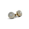 1.80 CT Lady's Round Cut Diamond Stud Earrings White Yellow Gold G/SI1 NewDesign