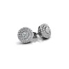 Brand New 1.60 CT Lady's Round Cut Diamond Stud Earrings White/Yellow Gold G/SI1