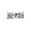 New 1.40 CT Lady's Princess Cut Diamond Stud Earrings 14KT 18KT Gold Platinum