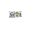 New 1.70 CT Lady's Princess Cut Diamond Stud Earrings 14KT 18KT Gold Platinum